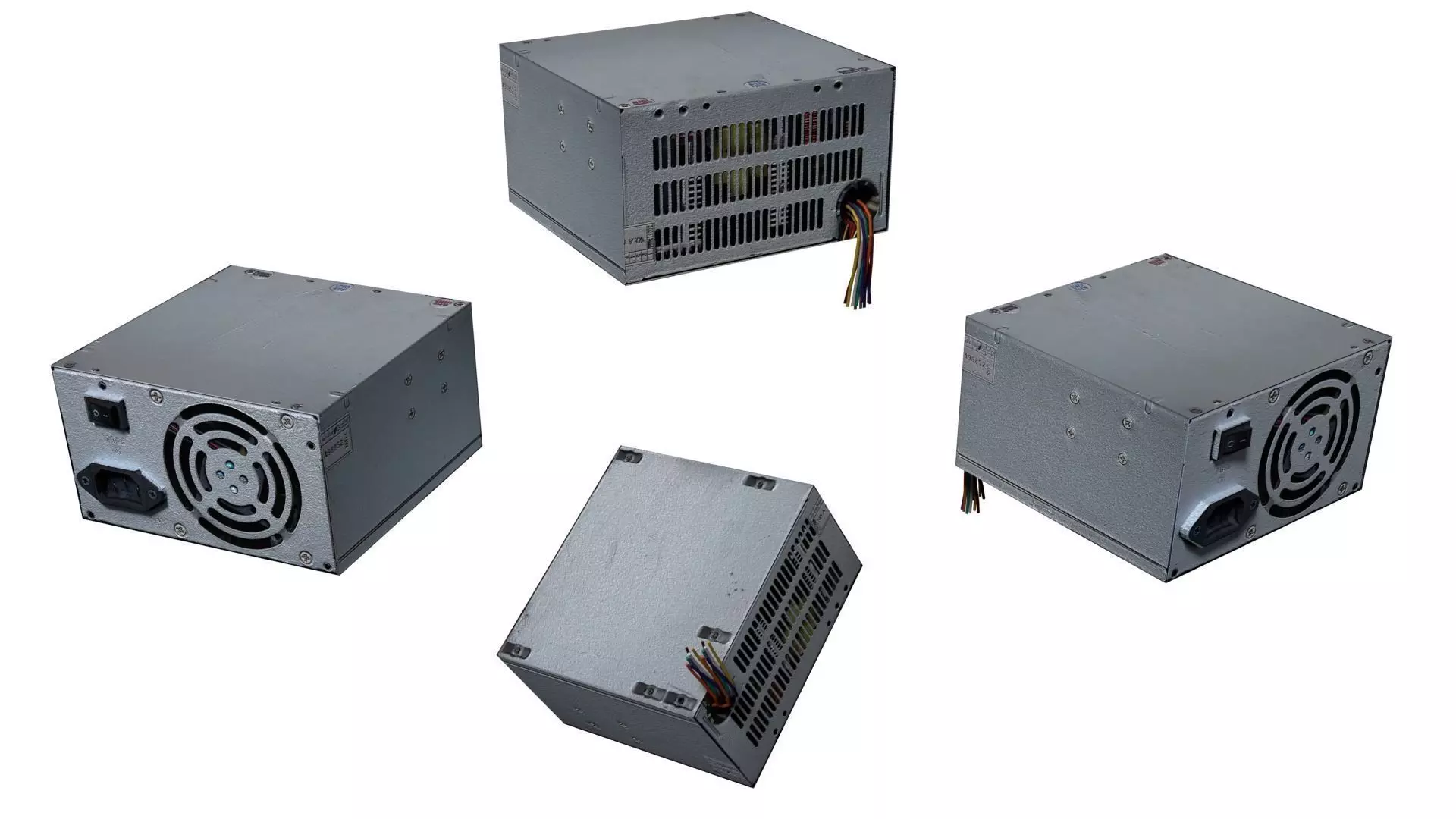 PSU Power Supply Electronic Module Computer Machinery Steel PC Low-poly 3D model_0