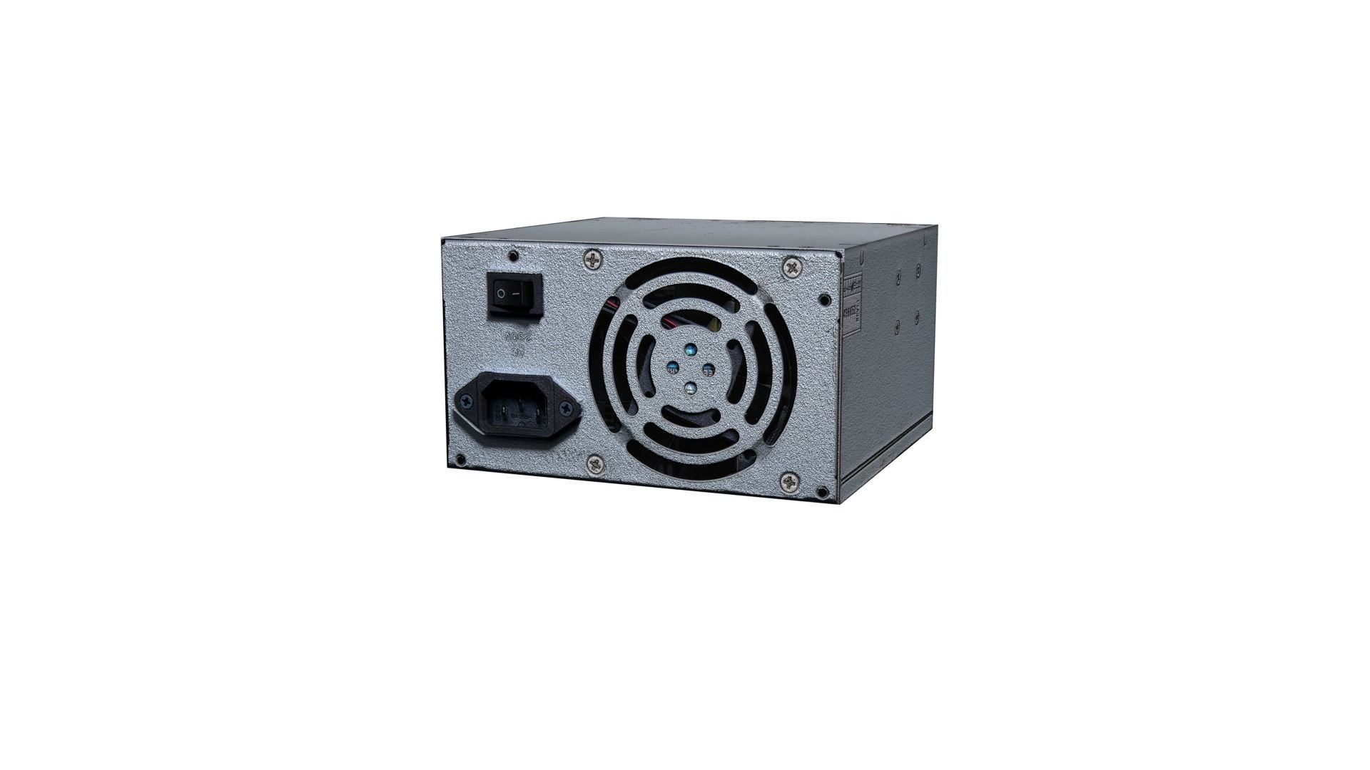 PSU Power Supply Electronic Module Computer Machinery Steel PC Low-poly 3D model_1