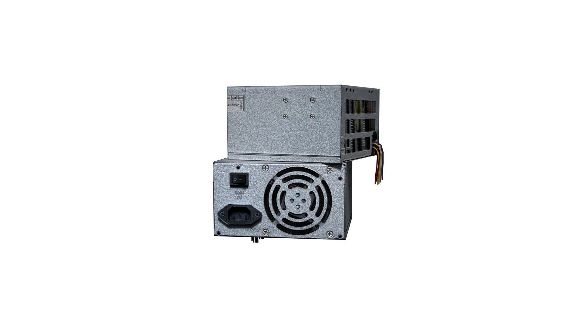 PSU Power Supply Electronic Module Computer Machinery Steel PC Low-poly 3D model_2