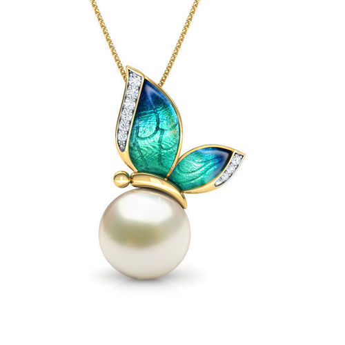 Perched Butterfly Pendant 3D print model