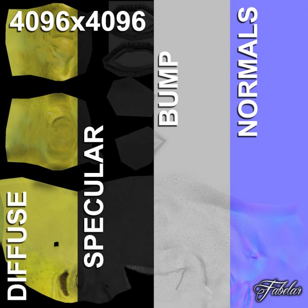 SHREK std mat 3D model_16