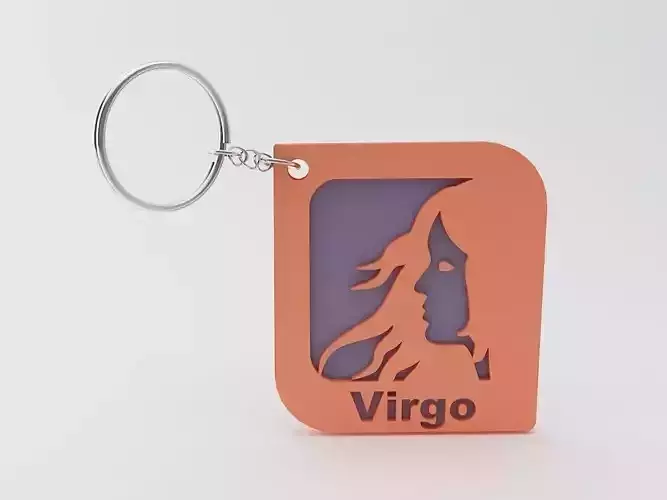 Virgo Zodiac Keychain Model
