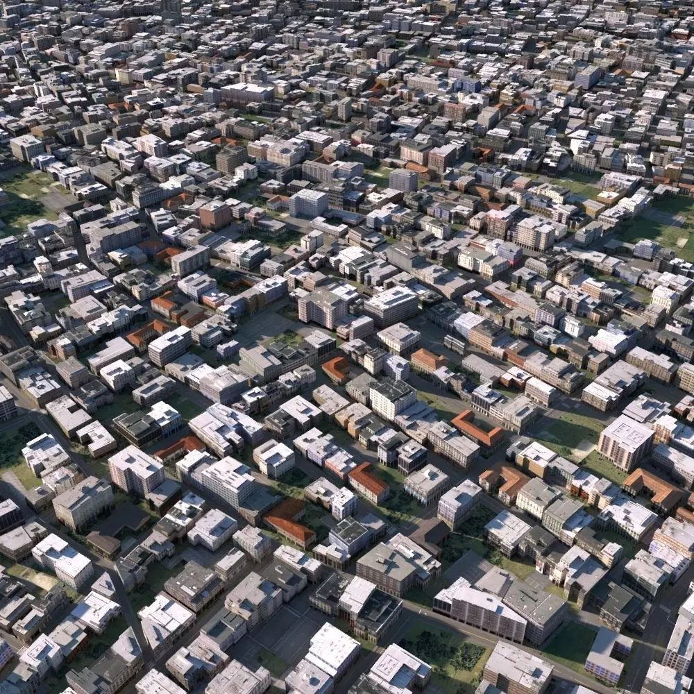 City 04 Low-poly 3D model