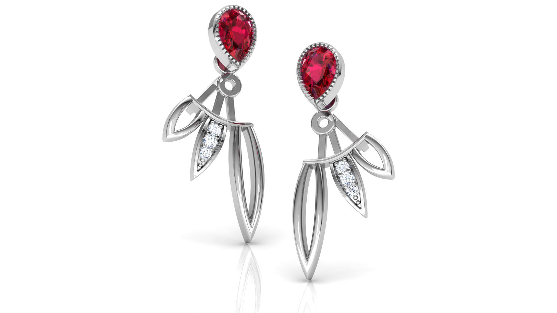 Petal and Pear Earring 3D print model_15