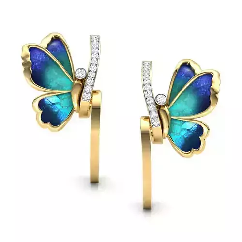 Tendril Butterfly Earring