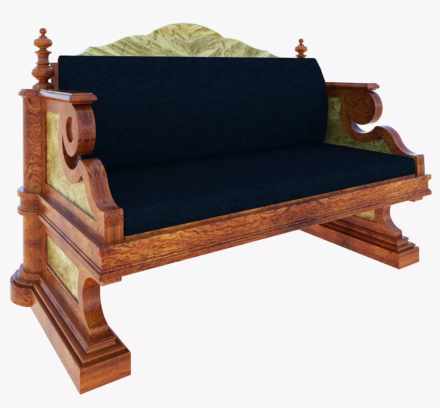 Furniture Small Sofa by Gotic style 3D model