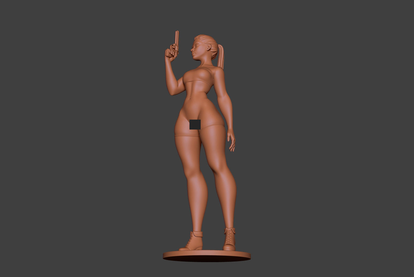 Woman Gun 2 3D print model_13