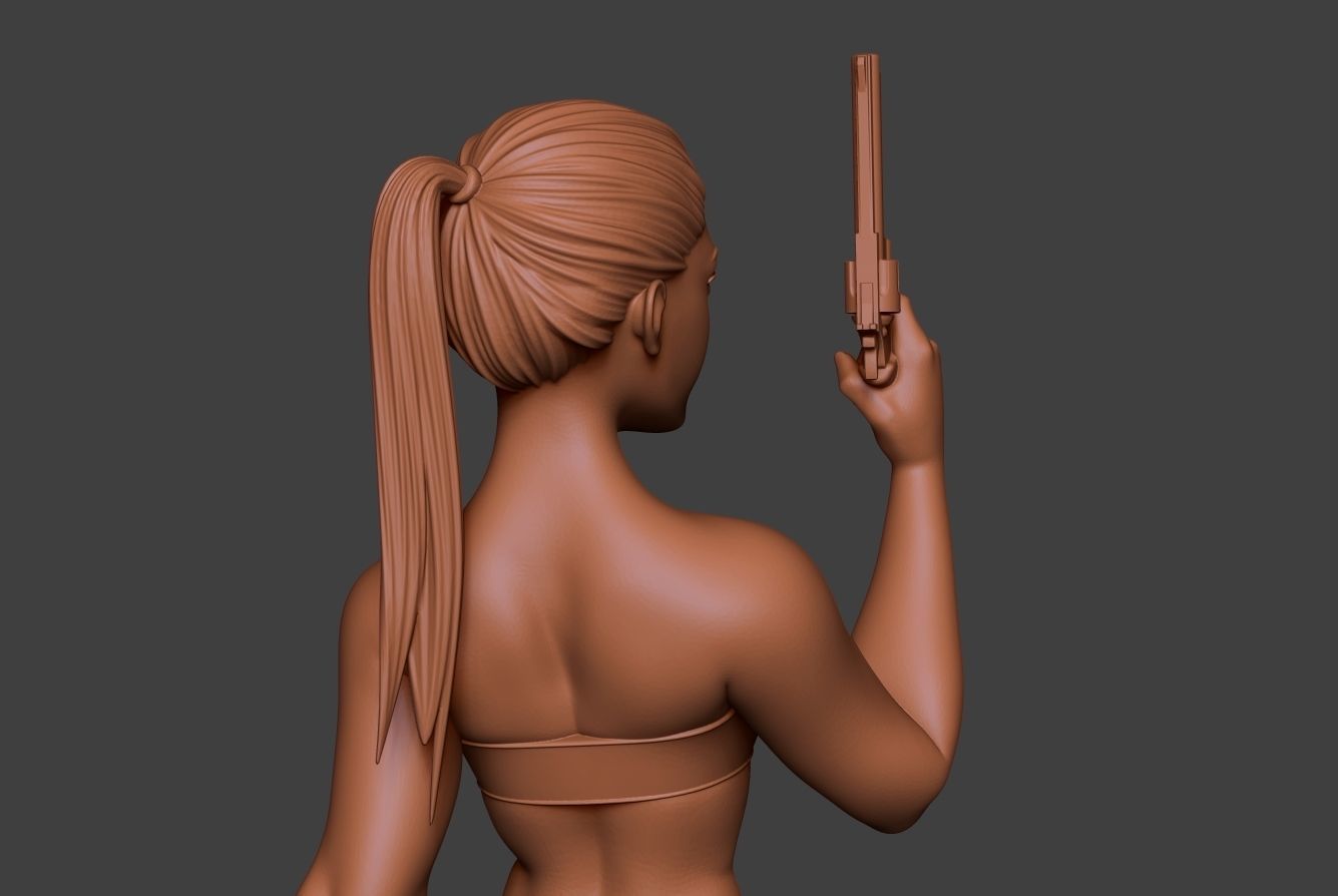 Woman Gun 2 3D print model_18