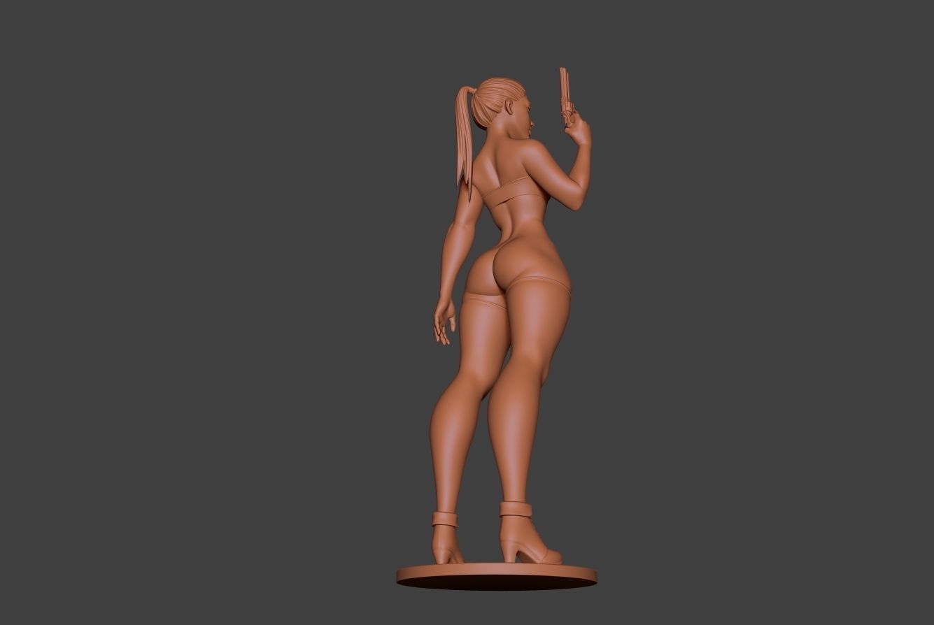Woman Gun 2 3D print model_14