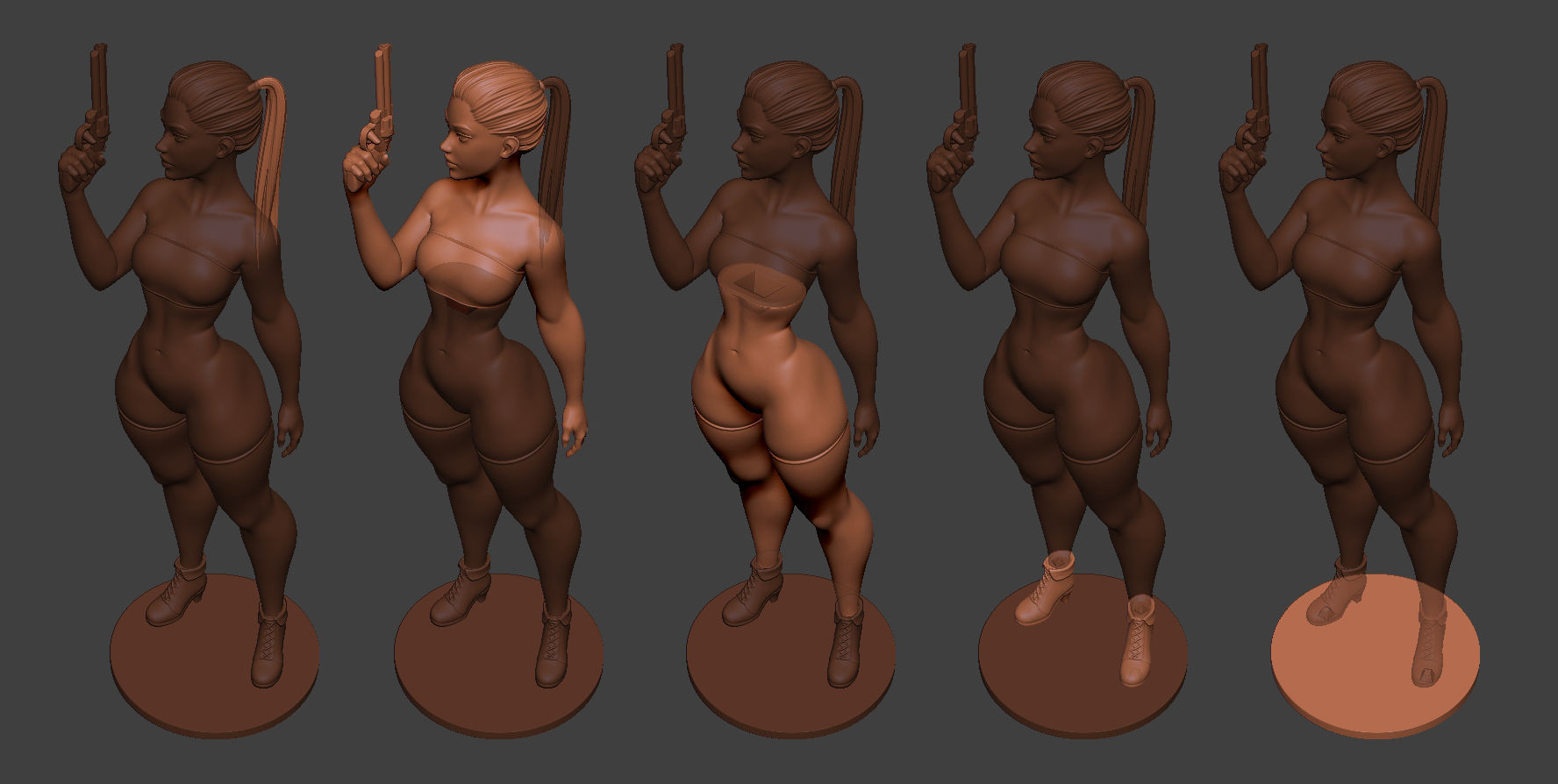 Woman Gun 2 3D print model_21