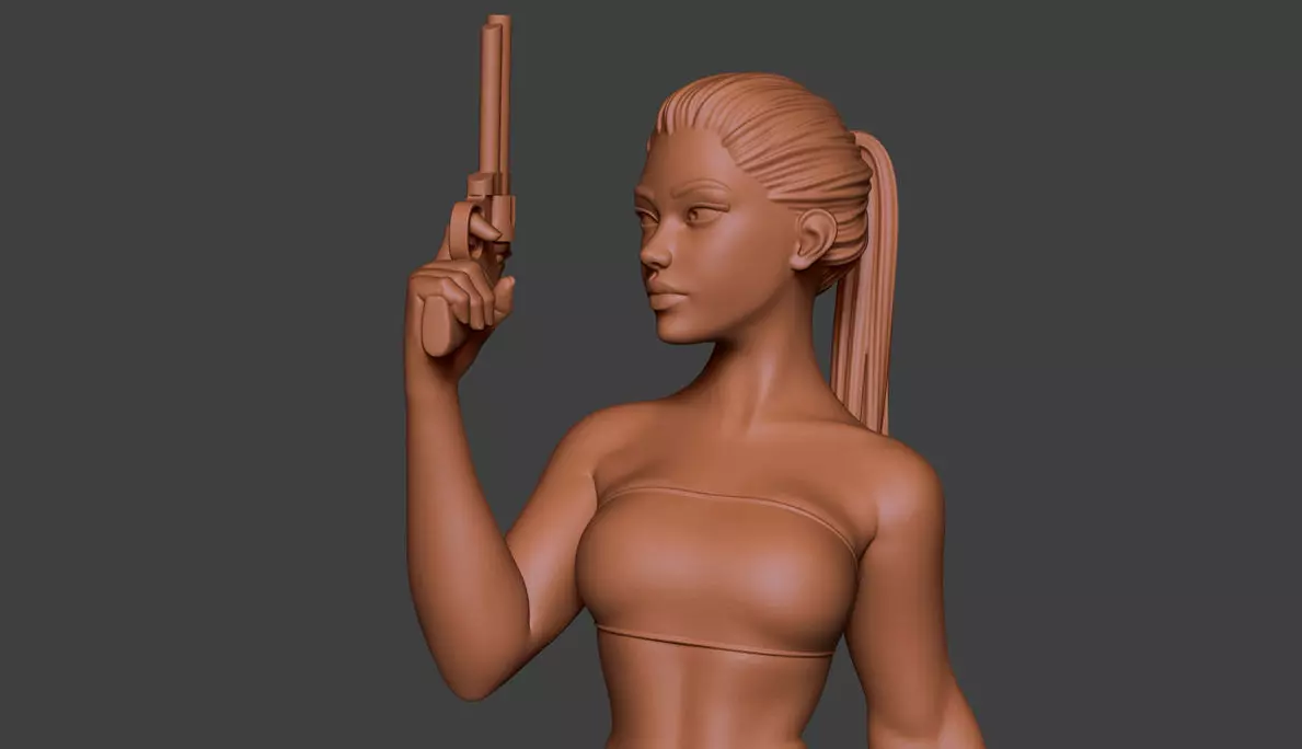 Woman Gun 2 3D print model_0