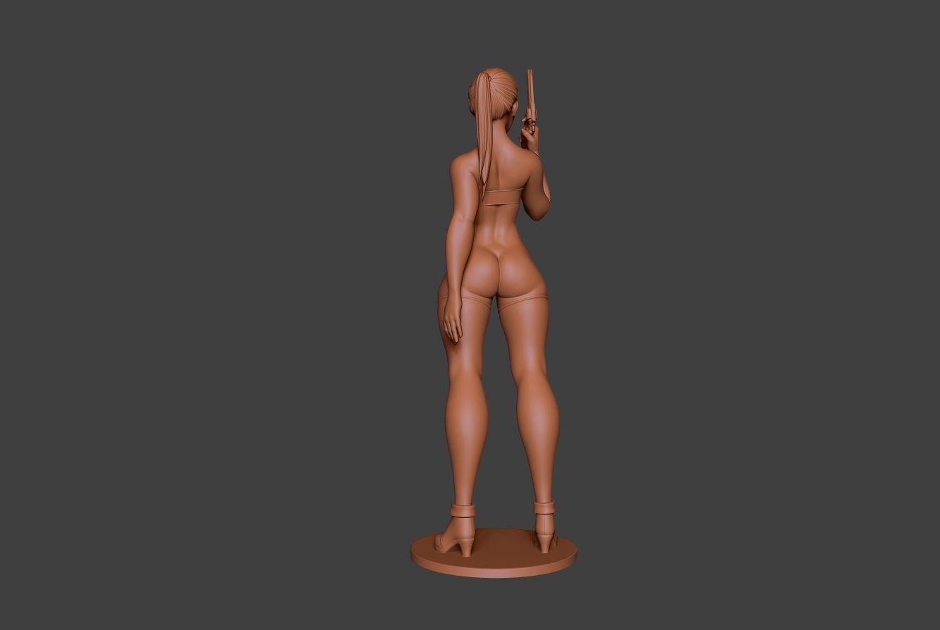 Woman Gun 2 3D print model_7