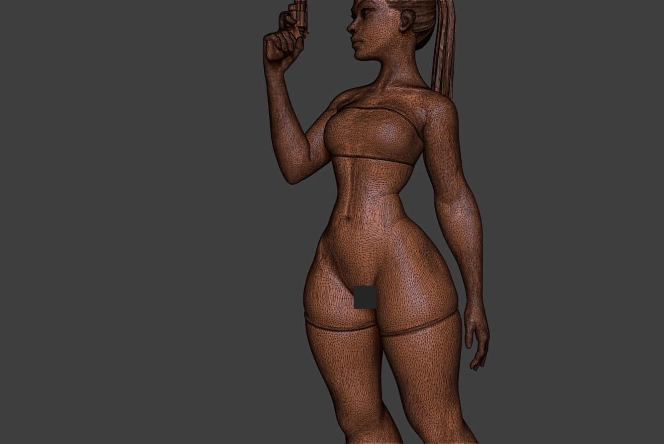 Woman Gun 2 3D print model_23
