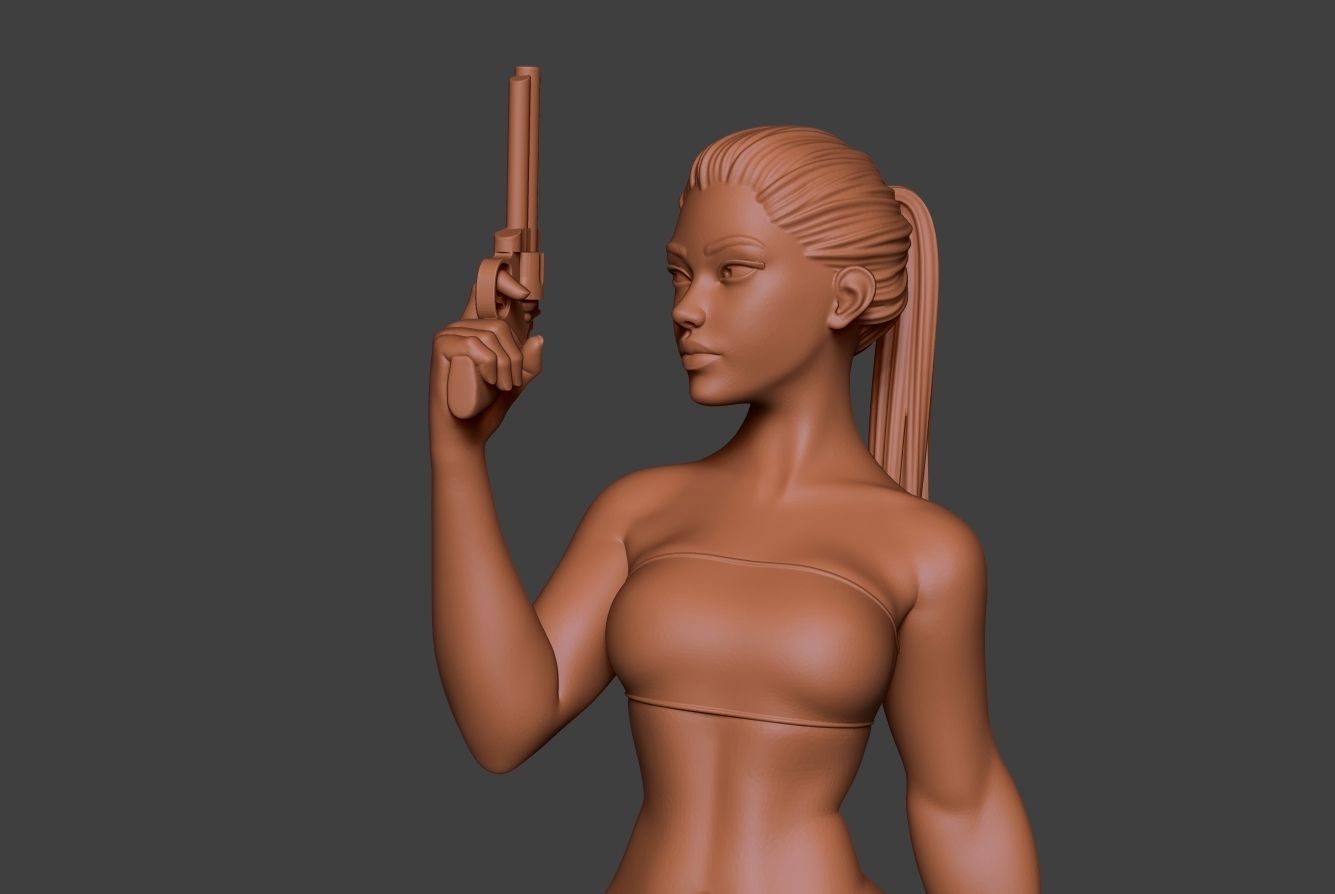 Woman Gun 2 3D print model_15