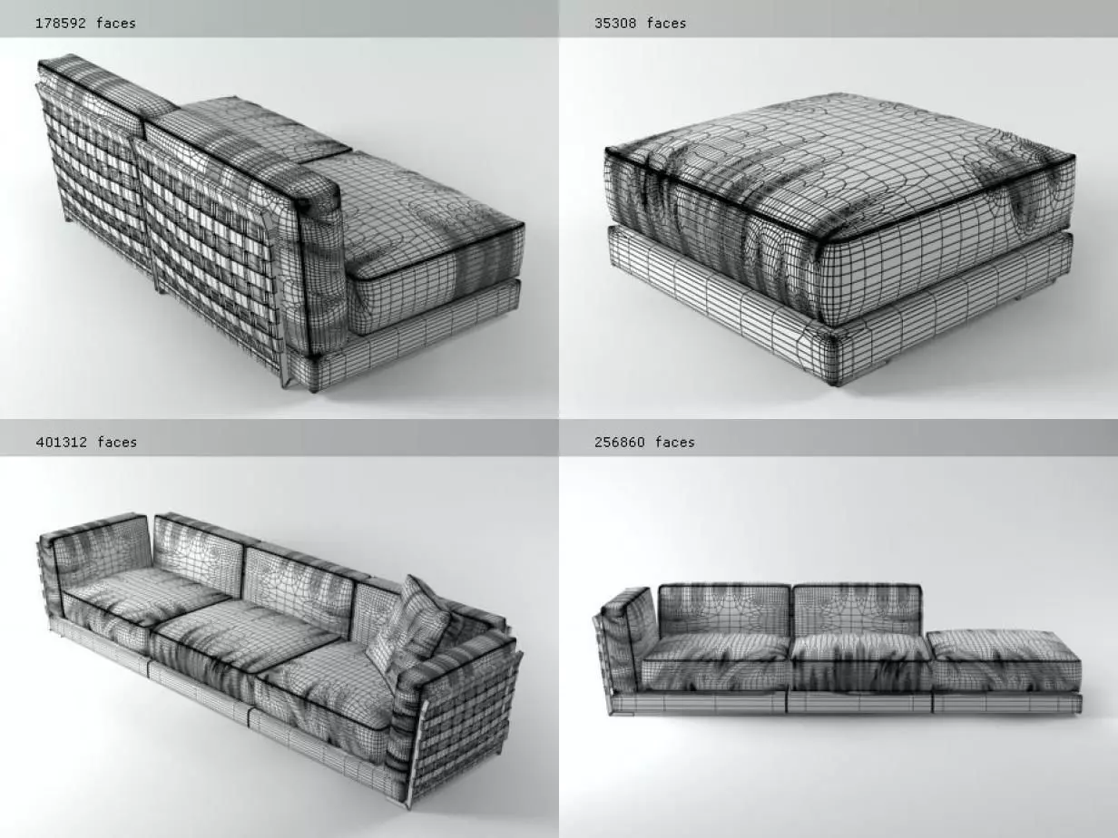 Cestone different sofas and chairs 3D model_6