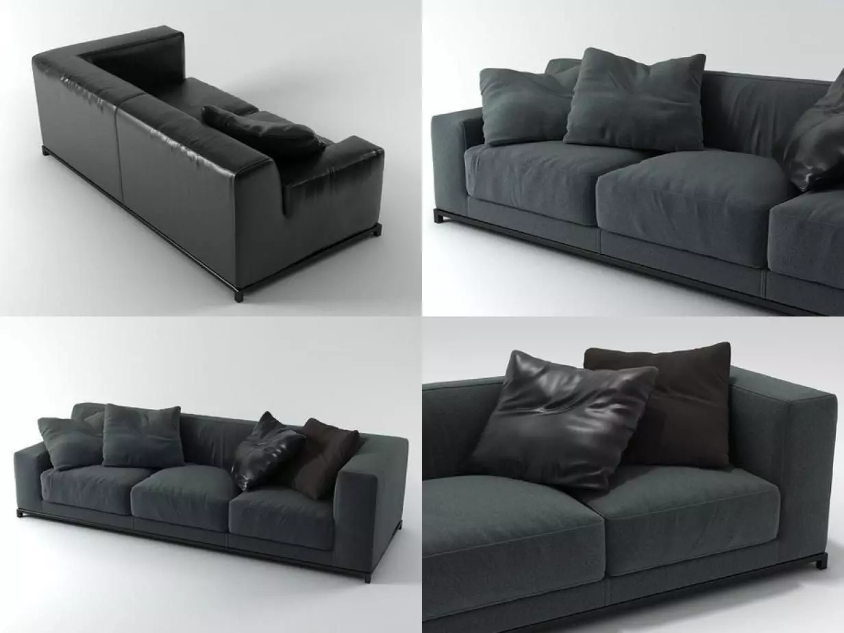 Freeman sofa system 3D model_1