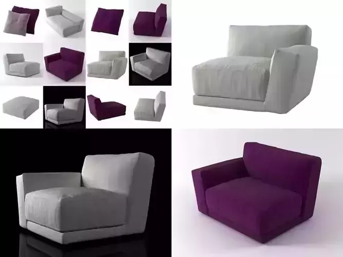 Luis sofa modules 3D model