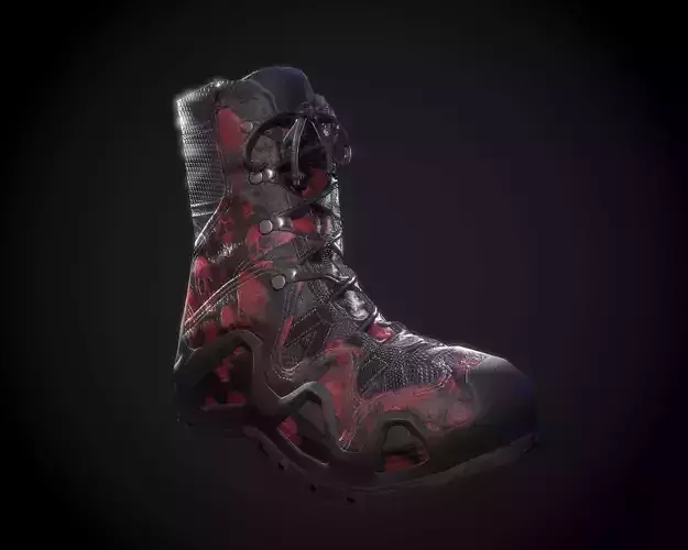 Military Boot Red Skull Skin