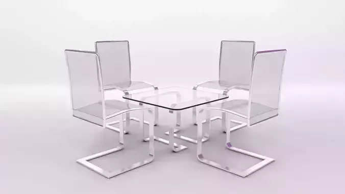 Modern Chair Set with Lighting and Studio Setup