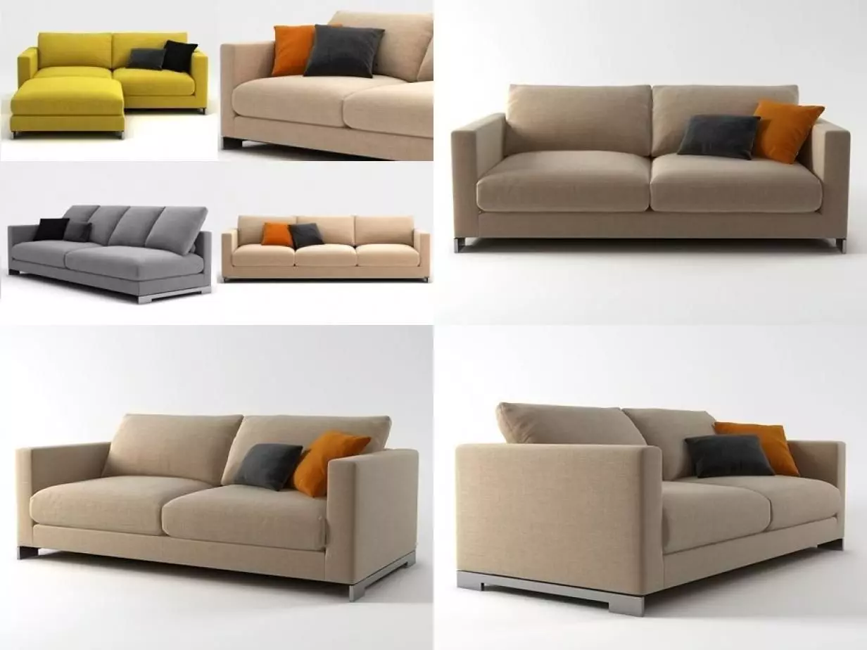 Reversi sofa system 3D model_0