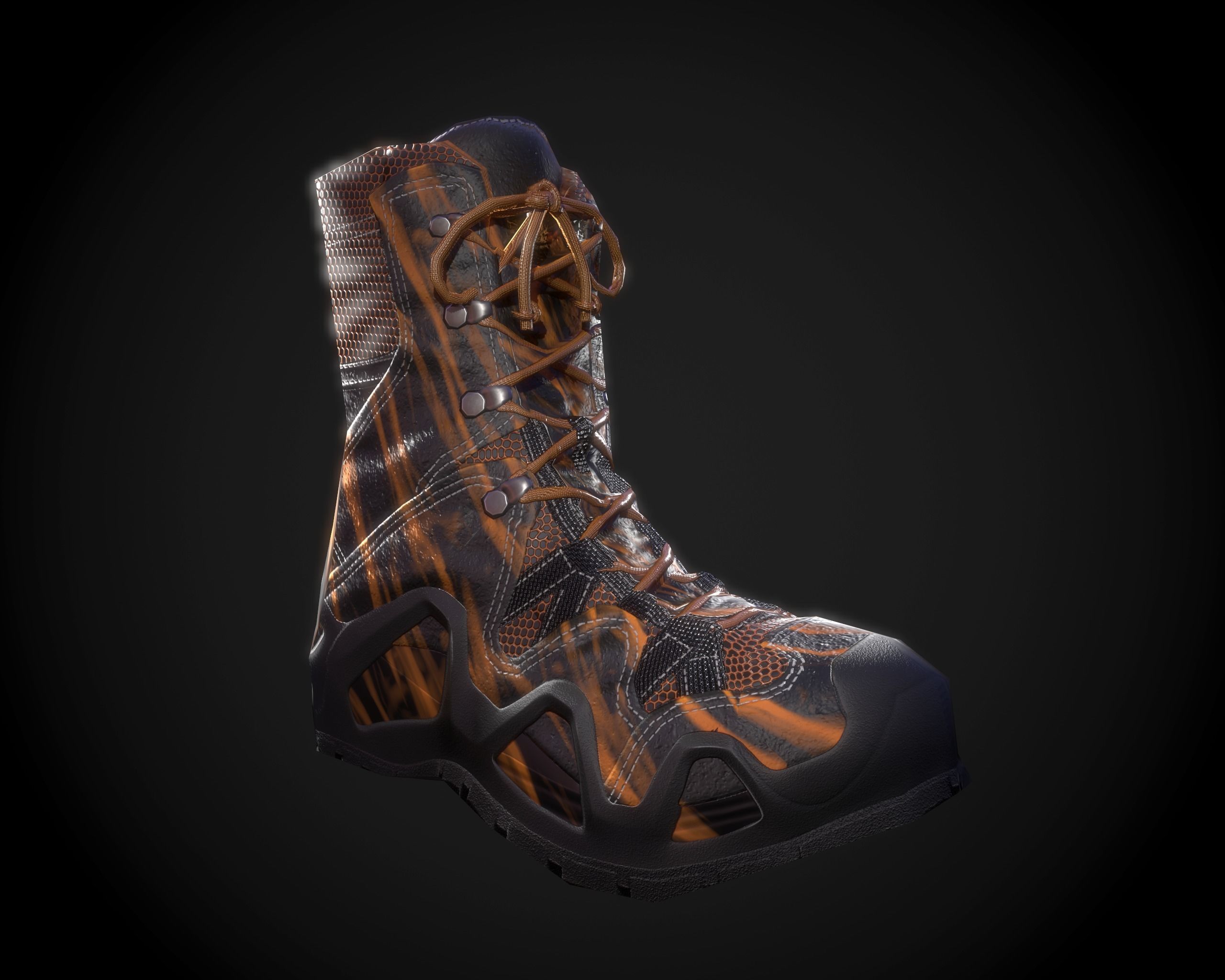 Military Boot Custom Skins Pack Low-poly 3D model_8
