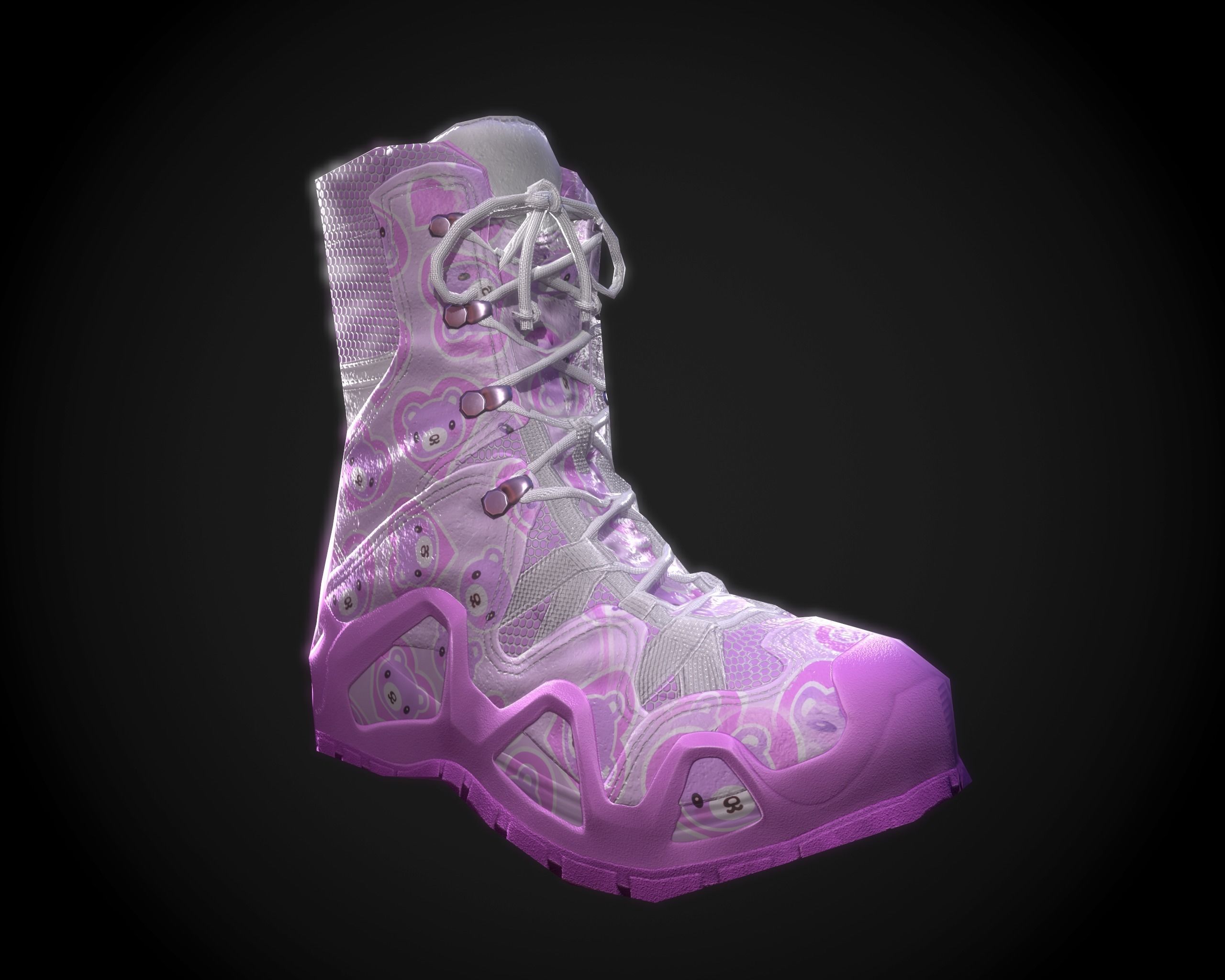 Military Boot Custom Skins Pack Low-poly 3D model_6