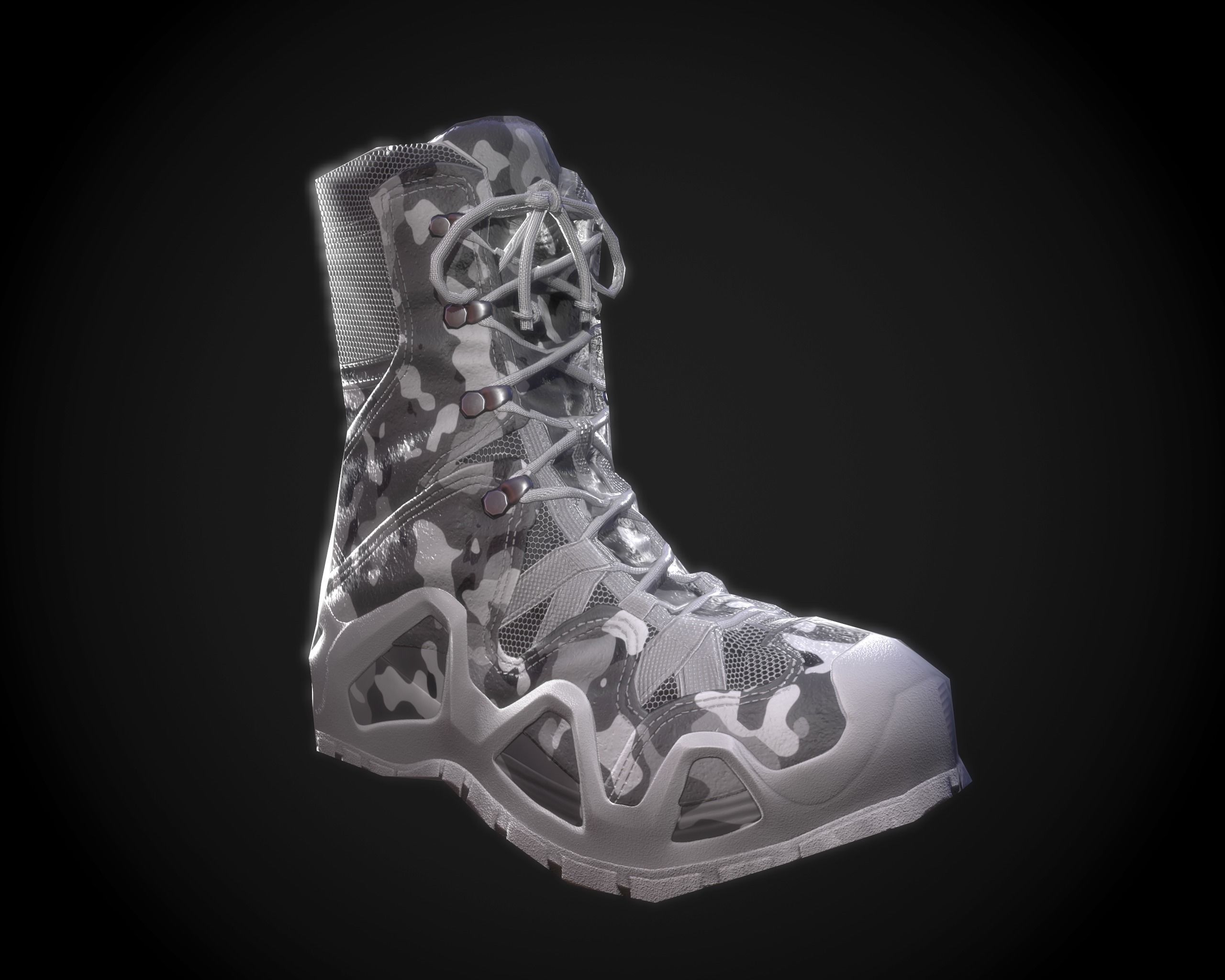 Military Boot Custom Skins Pack Low-poly 3D model_5