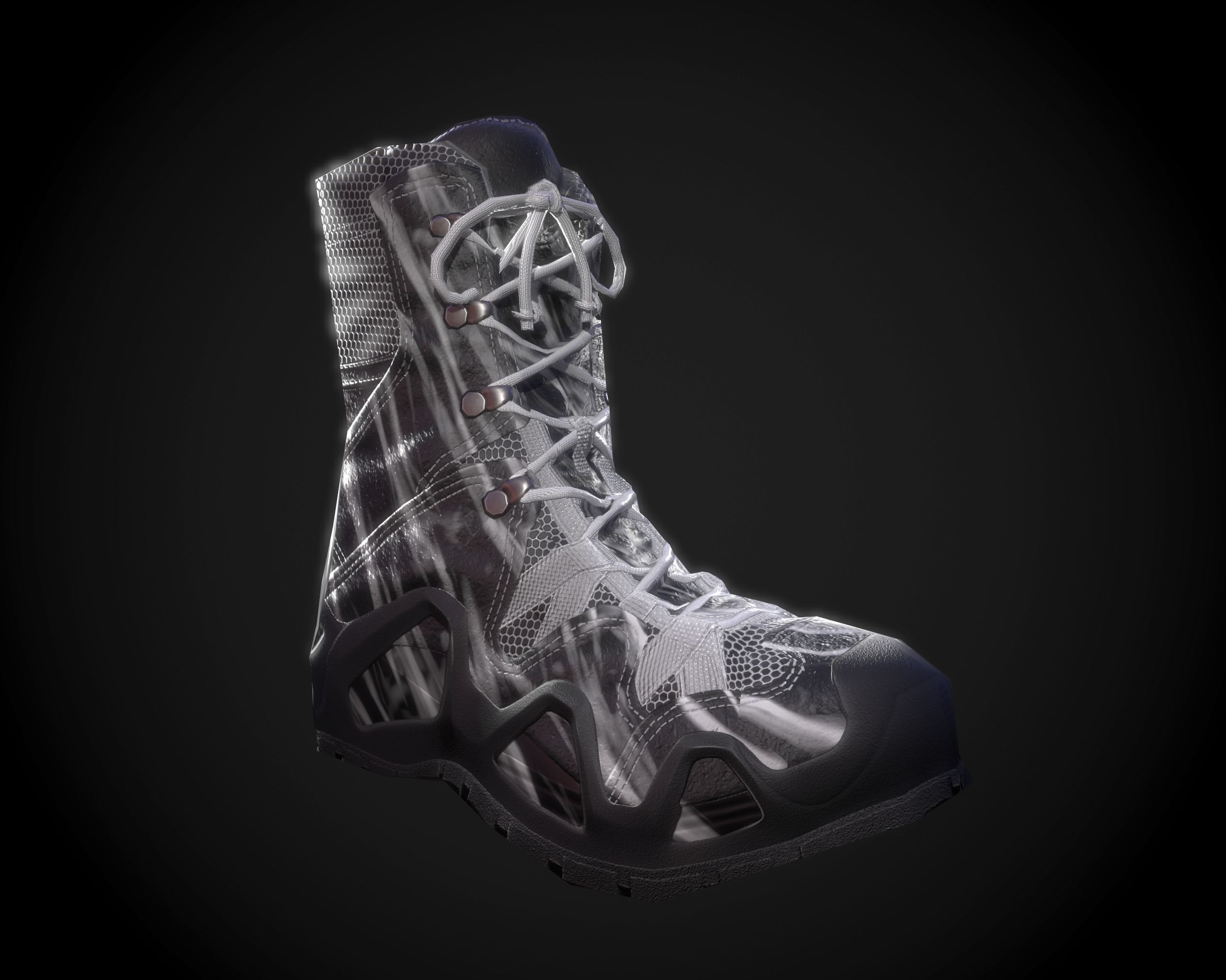 Military Boot Custom Skins Pack Low-poly 3D model_3
