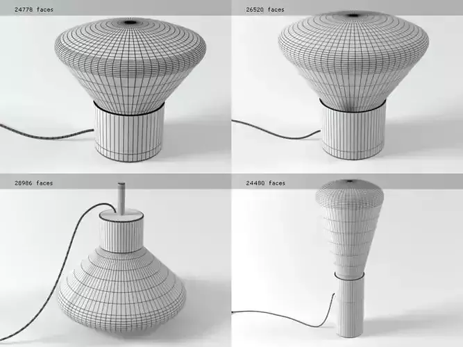 Muffins four different colored lamps