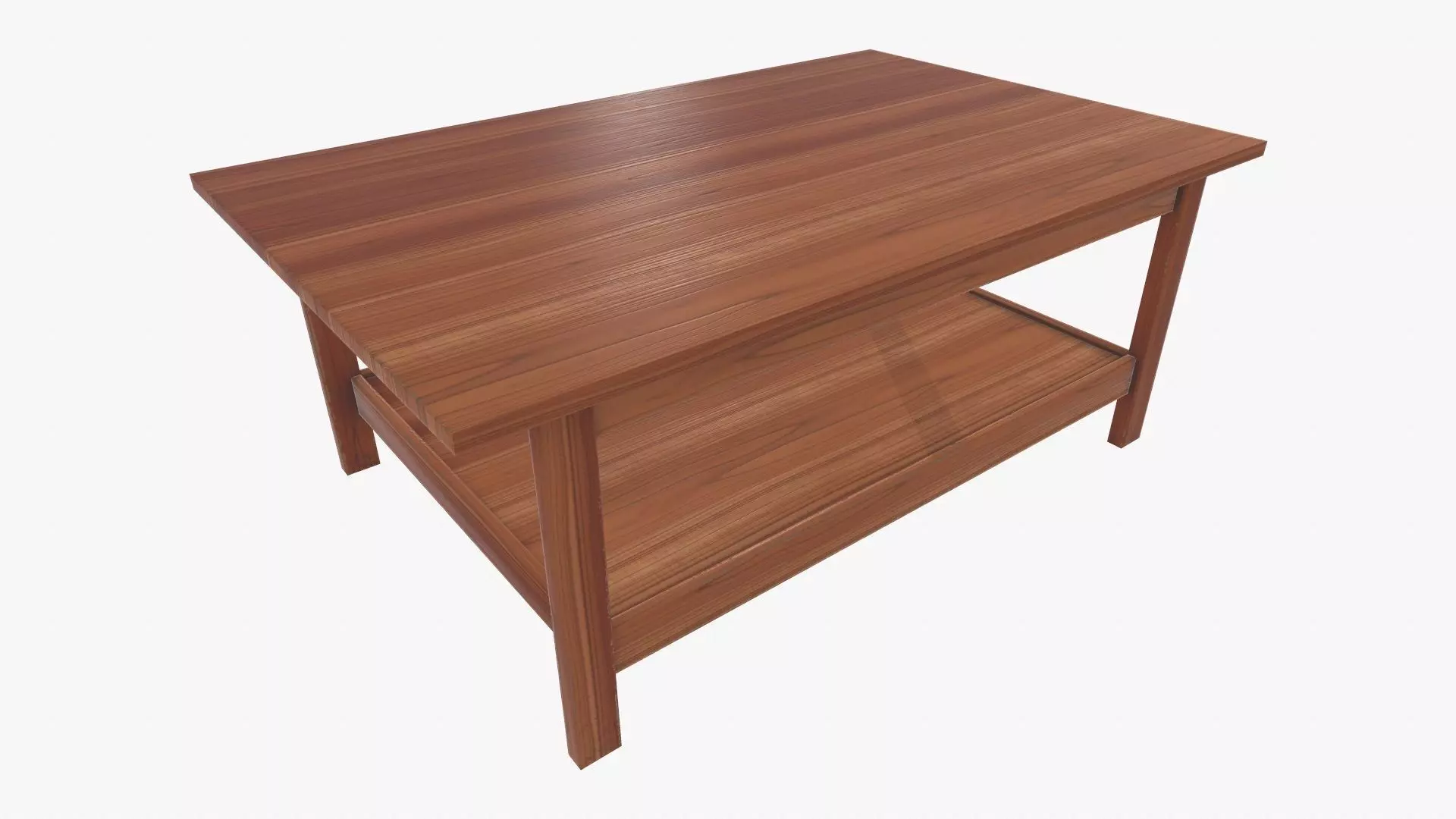 Game ready Wooden Modern Coffe Table Simple tabble Free low-poly 3D model_0