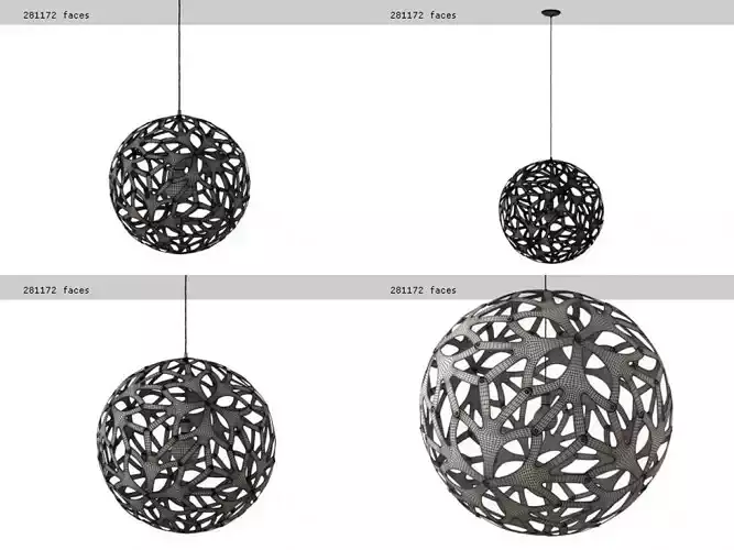 Floral pendant light made of paper