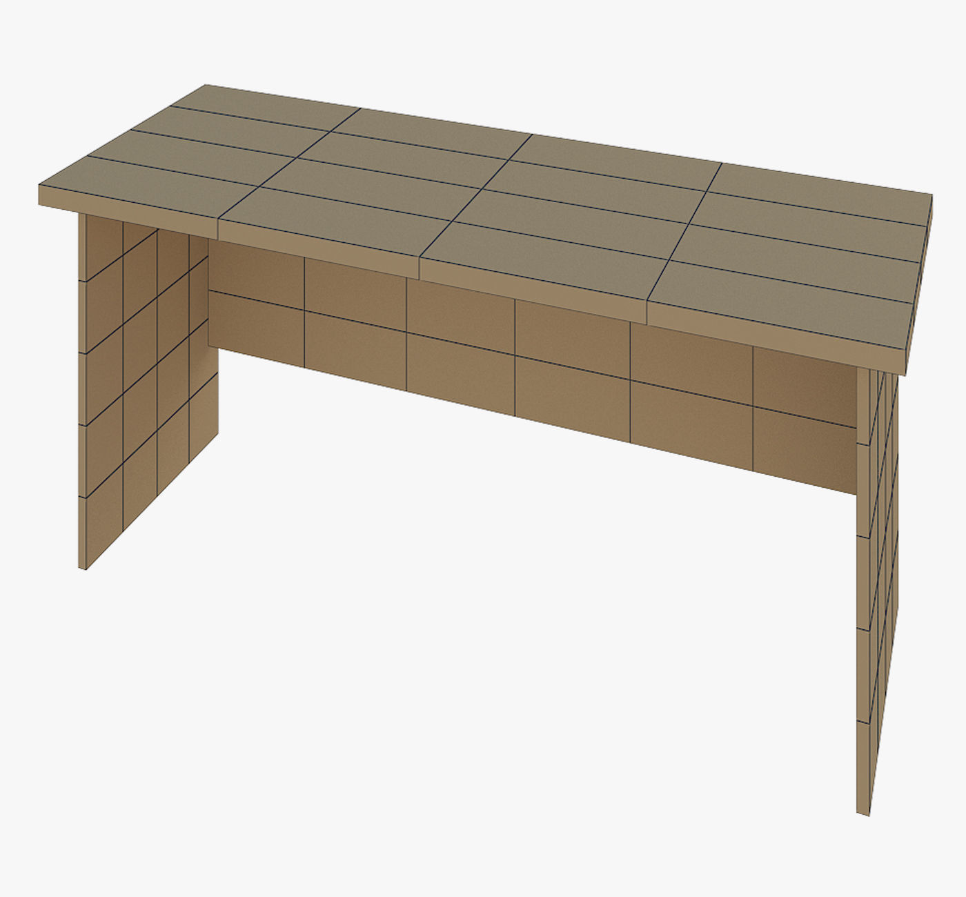 Writing table 3D model_6