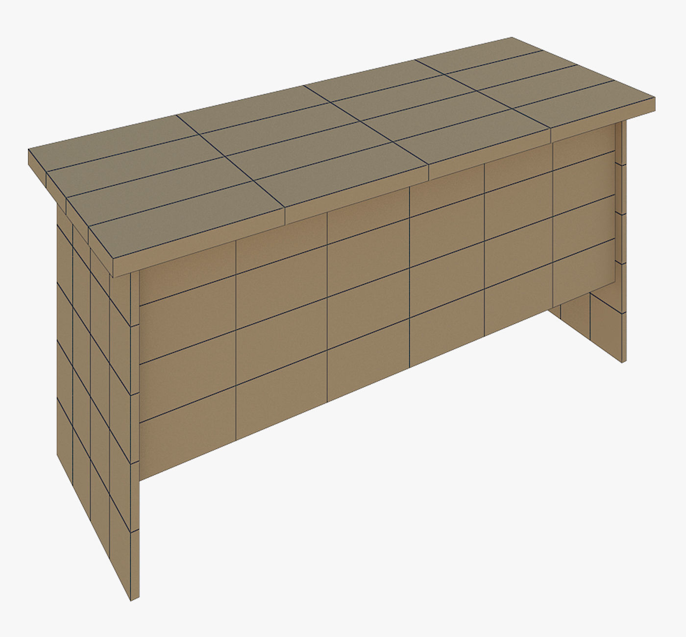 Writing table 3D model_5