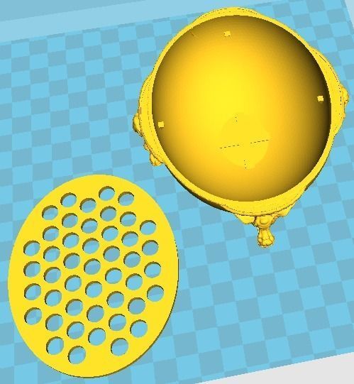 Roman style oval soap holder 3D print model with lions 3D print model_2