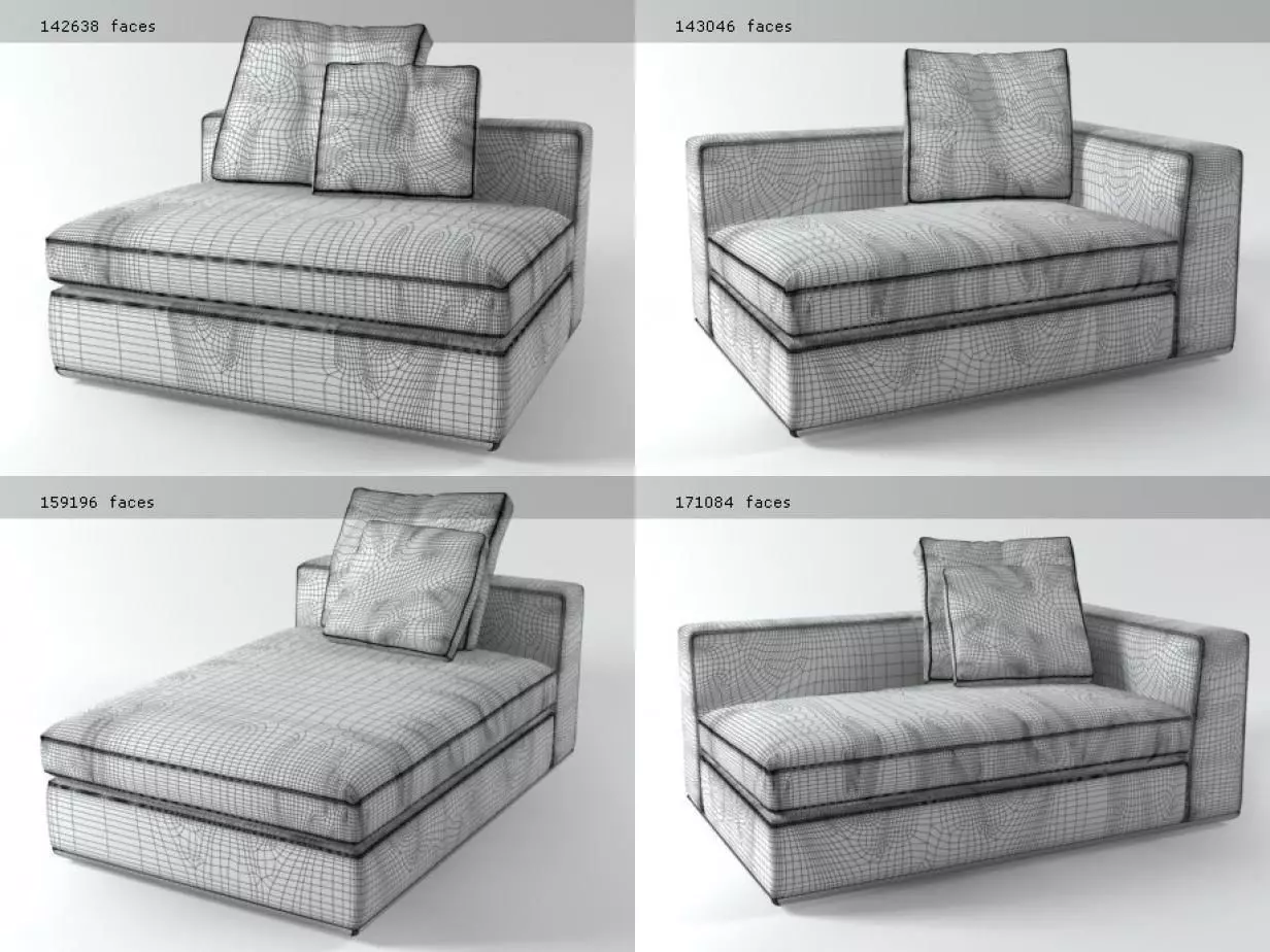 Powell Sofa System 3D model_6