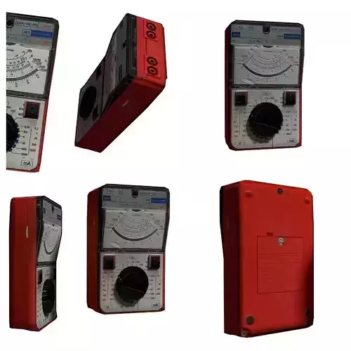 Electronic Voltage Meter Hand Survey Device Sci Fi Electricity Low-poly 3D model