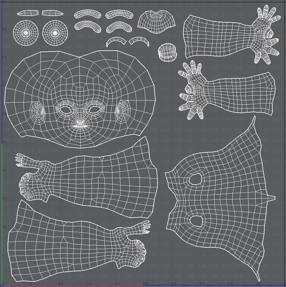 Base mesh girl characterV02 Low-poly 3D model_43