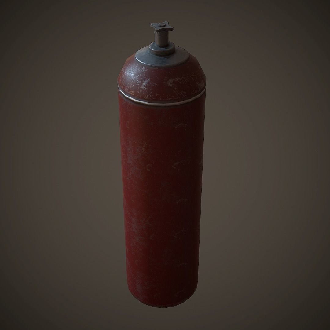 Balloon PBR Low Poly spray can Low-poly 3D model_1