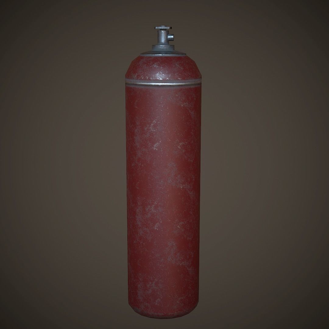Balloon PBR Low Poly spray can Low-poly 3D model_4