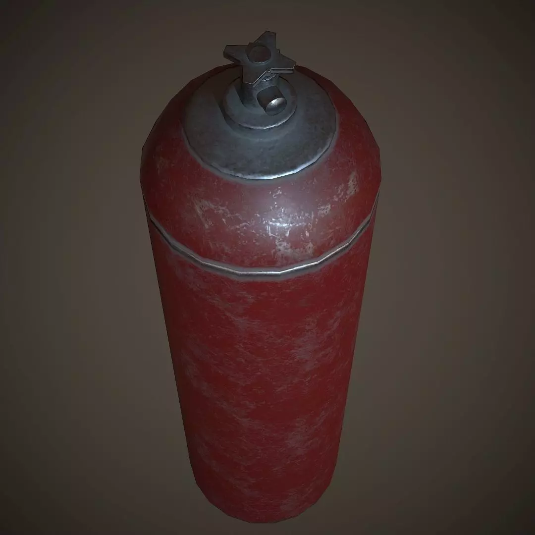 Balloon PBR Low Poly spray can Low-poly 3D model_0