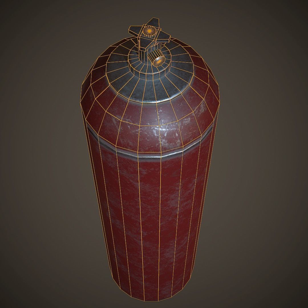 Balloon PBR Low Poly spray can Low-poly 3D model_6