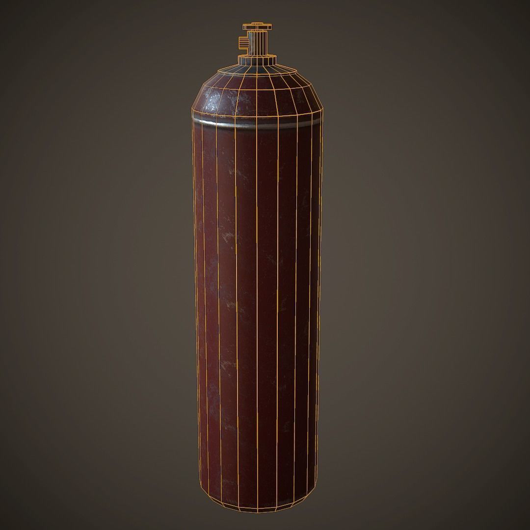 Balloon PBR Low Poly spray can Low-poly 3D model_5