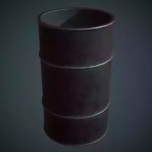 Barrel PBR Low Poly metal