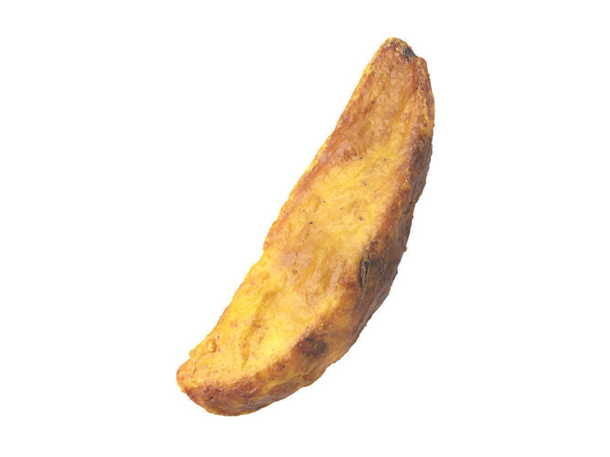 Photorealistic Fried Potato Wedge 3D Scan 1 3D model