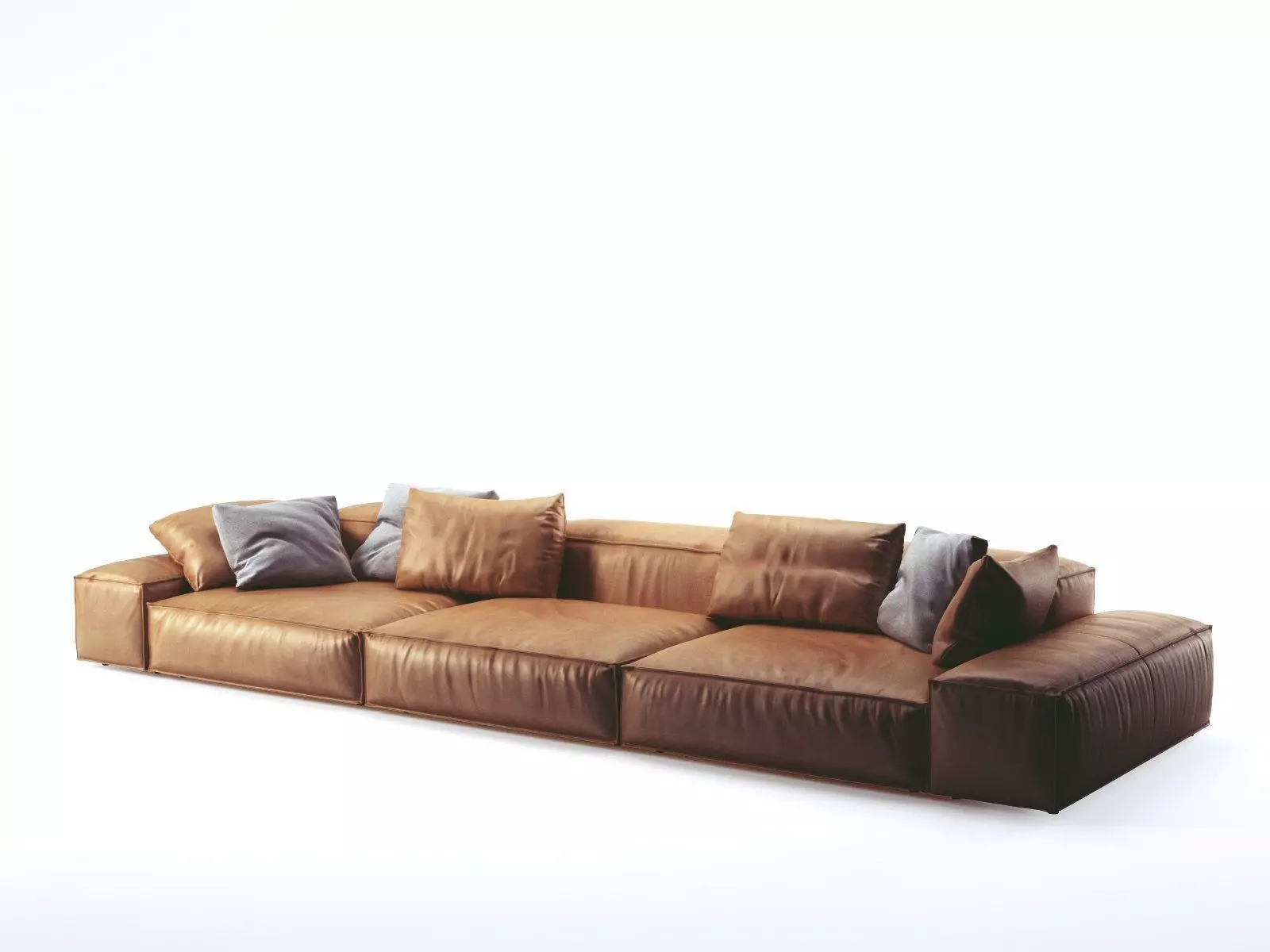 Extrasoft B leather sofa 3D model_0