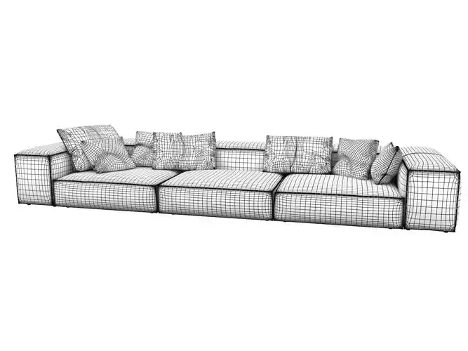 Extrasoft B leather sofa