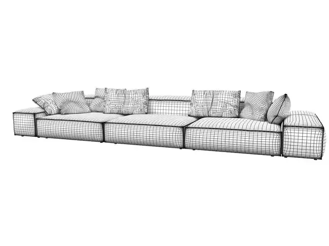 Extrasoft B leather sofa