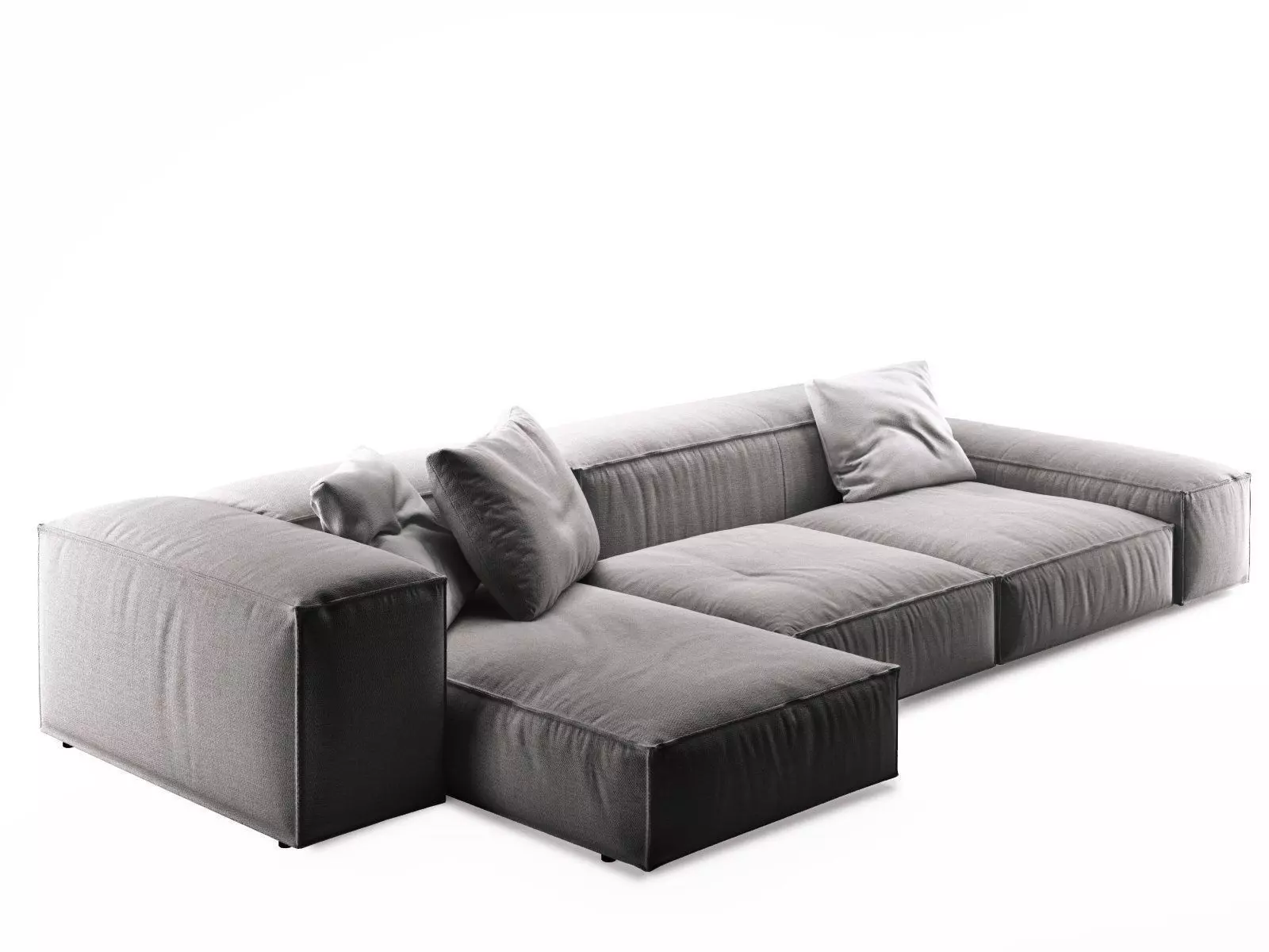 Extrasoft C modern sectional sofa 3D model_6