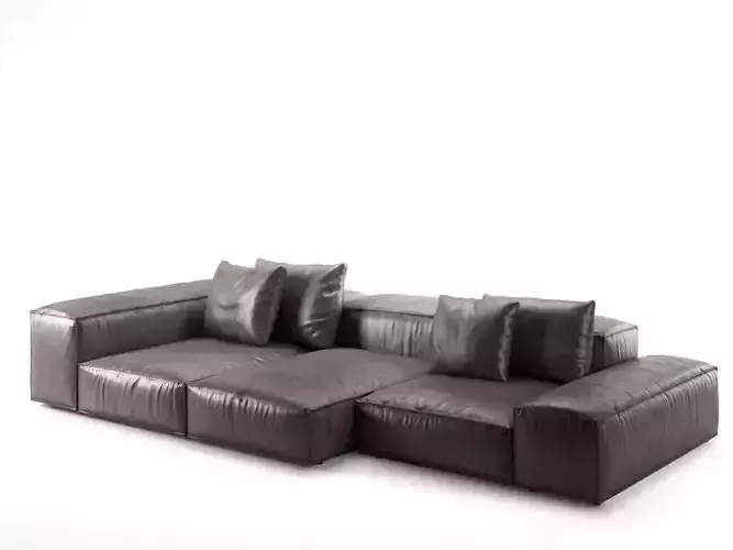 Extrasoft C modern sectional sofa 3D model