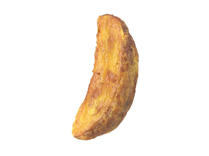 Photorealistic Fried Potato Wedge 3D Scan 3 3D model
